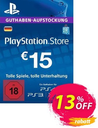PlayStation Network (PSN) Card - 15 EUR (Germany) discount coupon PlayStation Network (PSN) Card - 15 EUR (Germany) Deal 2024 CDkeys - PlayStation Network (PSN) Card - 15 EUR (Germany) Exclusive Sale offer 