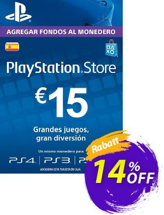 PlayStation Network (PSN) Card - 15 EUR (Spain) discount coupon PlayStation Network (PSN) Card - 15 EUR (Spain) Deal 2024 CDkeys - PlayStation Network (PSN) Card - 15 EUR (Spain) Exclusive Sale offer 