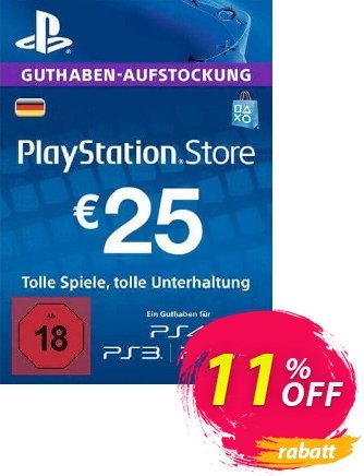 PlayStation Network (PSN) Card - 25 EUR (Germany) discount coupon PlayStation Network (PSN) Card - 25 EUR (Germany) Deal 2024 CDkeys - PlayStation Network (PSN) Card - 25 EUR (Germany) Exclusive Sale offer 