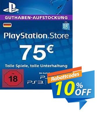 PlayStation Network (PSN) Card - 75 EUR (Germany) discount coupon PlayStation Network (PSN) Card - 75 EUR (Germany) Deal 2024 CDkeys - PlayStation Network (PSN) Card - 75 EUR (Germany) Exclusive Sale offer 