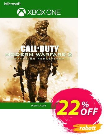 Call of Duty: Modern Warfare 2 Campaign Remastered Xbox One (UK) Coupon, discount Call of Duty: Modern Warfare 2 Campaign Remastered Xbox One (UK) Deal 2024 CDkeys. Promotion: Call of Duty: Modern Warfare 2 Campaign Remastered Xbox One (UK) Exclusive Sale offer 