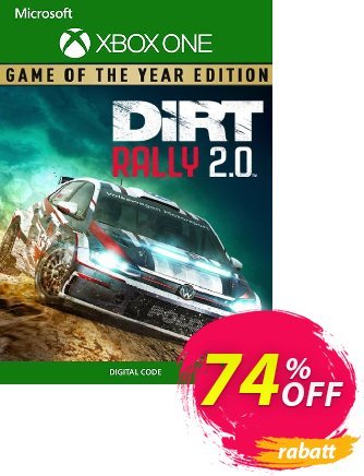 Dirt Rally 2.0 - Game of the Year Edition Xbox One (UK) Coupon, discount Dirt Rally 2.0 - Game of the Year Edition Xbox One (UK) Deal 2024 CDkeys. Promotion: Dirt Rally 2.0 - Game of the Year Edition Xbox One (UK) Exclusive Sale offer 
