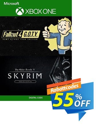 Skyrim Special Edition and Fallout G.O.T.Y Bundle Xbox One (UK) discount coupon Skyrim Special Edition and Fallout G.O.T.Y Bundle Xbox One (UK) Deal 2024 CDkeys - Skyrim Special Edition and Fallout G.O.T.Y Bundle Xbox One (UK) Exclusive Sale offer 