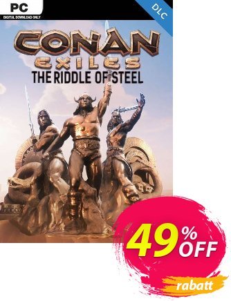 Conan Exiles - The Riddle of Steel DLC Coupon, discount Conan Exiles - The Riddle of Steel DLC Deal 2024 CDkeys. Promotion: Conan Exiles - The Riddle of Steel DLC Exclusive Sale offer 