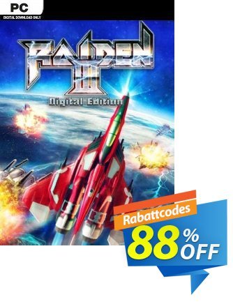 Raiden III Digital Edition PC (EN) Coupon, discount Raiden III Digital Edition PC (EN) Deal 2024 CDkeys. Promotion: Raiden III Digital Edition PC (EN) Exclusive Sale offer 