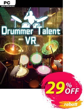 Drummer Talent VR PC Coupon, discount Drummer Talent VR PC Deal 2024 CDkeys. Promotion: Drummer Talent VR PC Exclusive Sale offer 