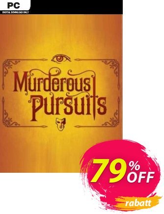 Murderous Pursuits PC Coupon, discount Murderous Pursuits PC Deal 2024 CDkeys. Promotion: Murderous Pursuits PC Exclusive Sale offer 