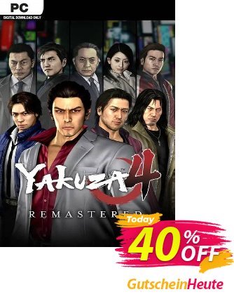Yakuza 4 Remastered PC Coupon, discount Yakuza 4 Remastered PC Deal 2024 CDkeys. Promotion: Yakuza 4 Remastered PC Exclusive Sale offer 