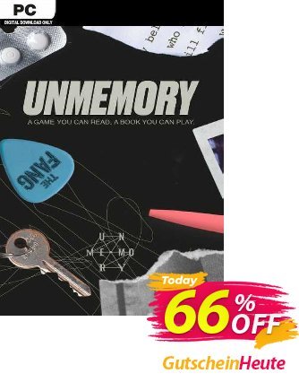 Unmemory PC Coupon, discount Unmemory PC Deal 2024 CDkeys. Promotion: Unmemory PC Exclusive Sale offer 