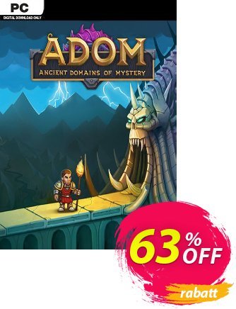 ADOM (Ancient Domains Of Mystery) PC Coupon, discount ADOM (Ancient Domains Of Mystery) PC Deal 2024 CDkeys. Promotion: ADOM (Ancient Domains Of Mystery) PC Exclusive Sale offer 