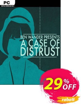 A Case of Distrust PC Coupon, discount A Case of Distrust PC Deal 2024 CDkeys. Promotion: A Case of Distrust PC Exclusive Sale offer 