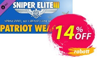 Sniper Elite 3 Patriot Weapons Pack PC Coupon, discount Sniper Elite 3 Patriot Weapons Pack PC Deal. Promotion: Sniper Elite 3 Patriot Weapons Pack PC Exclusive offer 