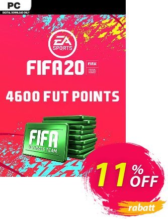 FIFA 20 Ultimate Team - 4600 FIFA Points PC - WW  Gutschein FIFA 20 Ultimate Team - 4600 FIFA Points PC (WW) Deal 2024 CDkeys Aktion: FIFA 20 Ultimate Team - 4600 FIFA Points PC (WW) Exclusive Sale offer 