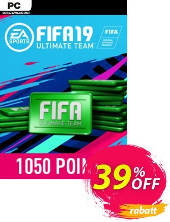 FIFA 19 - 1050 FUT Points PC Gutschein FIFA 19 - 1050 FUT Points PC Deal 2024 CDkeys Aktion: FIFA 19 - 1050 FUT Points PC Exclusive Sale offer 