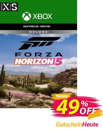 Forza Horizon 5 Deluxe Edition Xbox One/Xbox Series X|S/PC - WW  Gutschein Forza Horizon 5 Deluxe Edition Xbox One/Xbox Series X|S/PC (WW) Deal 2024 CDkeys Aktion: Forza Horizon 5 Deluxe Edition Xbox One/Xbox Series X|S/PC (WW) Exclusive Sale offer 