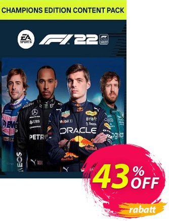 F1 22: Champions Edition Content Pack Xbox - WW  Gutschein F1 22: Champions Edition Content Pack Xbox (WW) Deal 2024 CDkeys Aktion: F1 22: Champions Edition Content Pack Xbox (WW) Exclusive Sale offer 