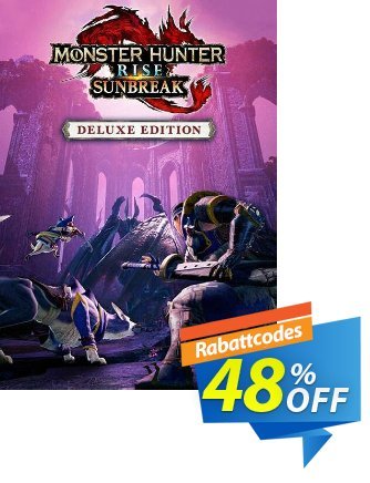 Monster Hunter Rise: Sunbreak Deluxe Edition + Bonus PC Gutschein Monster Hunter Rise: Sunbreak Deluxe Edition + Bonus PC Deal 2024 CDkeys Aktion: Monster Hunter Rise: Sunbreak Deluxe Edition + Bonus PC Exclusive Sale offer 