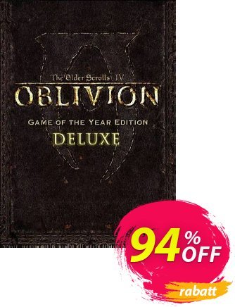 The Elder Scrolls IV: Oblivion - Game of the Year Edition Deluxe PC - GOG  Gutschein The Elder Scrolls IV: Oblivion - Game of the Year Edition Deluxe PC (GOG) Deal 2024 CDkeys Aktion: The Elder Scrolls IV: Oblivion - Game of the Year Edition Deluxe PC (GOG) Exclusive Sale offer 
