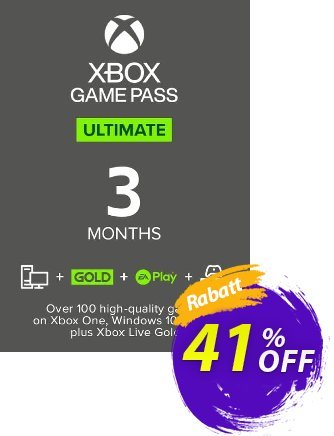 3 Month Xbox Game Pass Ultimate Xbox One / PC Gutschein 3 Month Xbox Game Pass Ultimate Xbox One / PC Deal 2024 CDkeys Aktion: 3 Month Xbox Game Pass Ultimate Xbox One / PC Exclusive Sale offer 