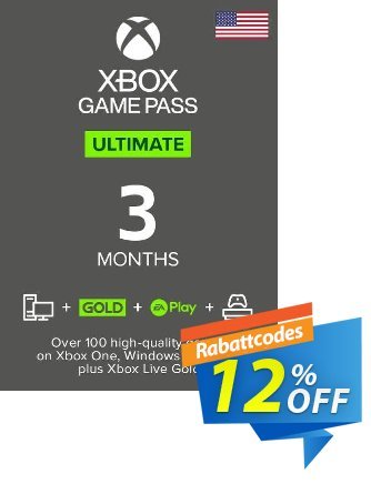 3 Month Xbox Game Pass Ultimate Xbox One / PC (USA) discount coupon 3 Month Xbox Game Pass Ultimate Xbox One / PC (USA) Deal 2024 CDkeys - 3 Month Xbox Game Pass Ultimate Xbox One / PC (USA) Exclusive Sale offer 