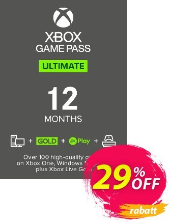 12 Month Xbox Game Pass Ultimate Xbox One / PC Gutschein 12 Month Xbox Game Pass Ultimate Xbox One / PC Deal 2024 CDkeys Aktion: 12 Month Xbox Game Pass Ultimate Xbox One / PC Exclusive Sale offer 