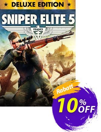 Sniper Elite 5 Deluxe Edition Xbox One/Xbox Series X|S - WW  Gutschein Sniper Elite 5 Deluxe Edition Xbox One/Xbox Series X|S (WW) Deal 2024 CDkeys Aktion: Sniper Elite 5 Deluxe Edition Xbox One/Xbox Series X|S (WW) Exclusive Sale offer 