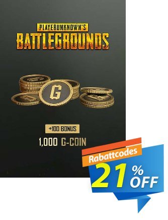 PlayerUnknowns Battlegrounds 1100 G-Coins Xbox discount coupon PlayerUnknowns Battlegrounds 1100 G-Coins Xbox Deal 2024 CDkeys - PlayerUnknowns Battlegrounds 1100 G-Coins Xbox Exclusive Sale offer 
