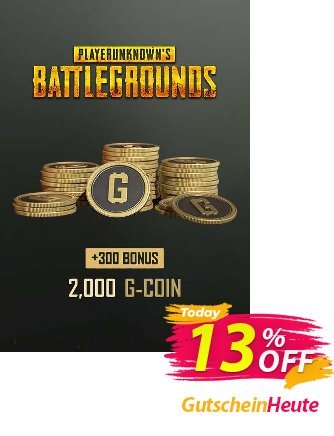 PlayerUnknowns Battlegrounds 2300 G-Coins Xbox Coupon, discount PlayerUnknowns Battlegrounds 2300 G-Coins Xbox Deal 2024 CDkeys. Promotion: PlayerUnknowns Battlegrounds 2300 G-Coins Xbox Exclusive Sale offer 