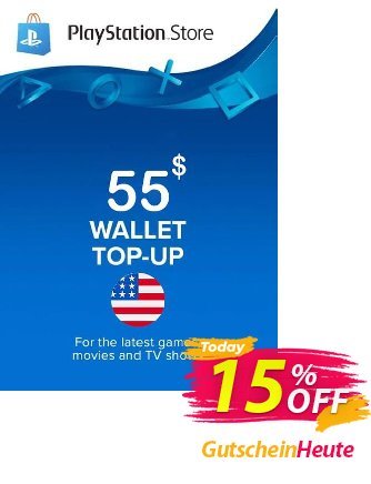 PlayStation Network - PSN Card - $55 - USA  Gutschein PlayStation Network (PSN) Card - $55 (USA) Deal CDkeys Aktion: PlayStation Network (PSN) Card - $55 (USA) Exclusive Sale offer