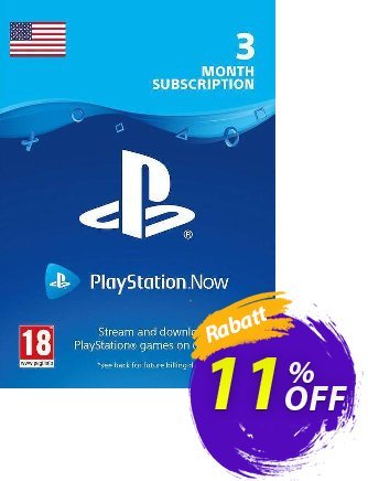 PlayStation Now - 3 Month Subscription (USA) Coupon, discount PlayStation Now - 3 Month Subscription (USA) Deal CDkeys. Promotion: PlayStation Now - 3 Month Subscription (USA) Exclusive Sale offer