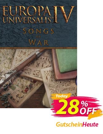 Europa Universalis IV: Songs of War Music Pack PC - DLC Coupon, discount Europa Universalis IV: Songs of War Music Pack PC - DLC Deal CDkeys. Promotion: Europa Universalis IV: Songs of War Music Pack PC - DLC Exclusive Sale offer