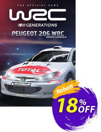 WRC Generations - Peugeot 206 WRC 2002 PC - DLC Coupon, discount WRC Generations - Peugeot 206 WRC 2002 PC - DLC Deal CDkeys. Promotion: WRC Generations - Peugeot 206 WRC 2002 PC - DLC Exclusive Sale offer