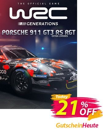 WRC Generations - Porsche 911 GT3 RS RGT Extra liveries PC - DLC Gutschein WRC Generations - Porsche 911 GT3 RS RGT Extra liveries PC - DLC Deal CDkeys Aktion: WRC Generations - Porsche 911 GT3 RS RGT Extra liveries PC - DLC Exclusive Sale offer
