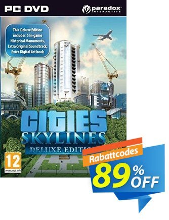 Cities Skylines Deluxe Edition PC/Mac Coupon, discount Cities Skylines Deluxe Edition PC/Mac Deal. Promotion: Cities Skylines Deluxe Edition PC/Mac Exclusive offer 