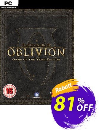 The Elder Scrolls IV 4: Oblivion - Game of the Year Edition PC Coupon, discount The Elder Scrolls IV 4: Oblivion - Game of the Year Edition PC Deal. Promotion: The Elder Scrolls IV 4: Oblivion - Game of the Year Edition PC Exclusive offer 