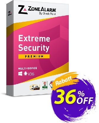 ZoneAlarm Extreme Security (25 Devices) Coupon, discount 36% OFF ZoneAlarm Extreme Security (25 Devices), verified. Promotion: Amazing offer code of ZoneAlarm Extreme Security (25 Devices), tested & approved
