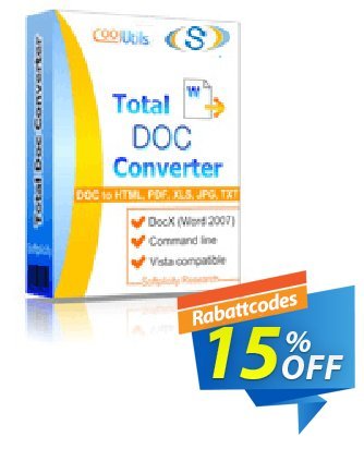 Coolutils Total Doc Converter - Server License  Gutschein 15% OFF Coolutils Total Doc Converter (Server License), verified Aktion: Dreaded discounts code of Coolutils Total Doc Converter (Server License), tested & approved