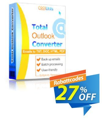 Coolutils Total Outlook Converter (Commercial License) discount coupon 27% OFF Coolutils Total Outlook Converter (Commercial License), verified - Dreaded discounts code of Coolutils Total Outlook Converter (Commercial License), tested & approved