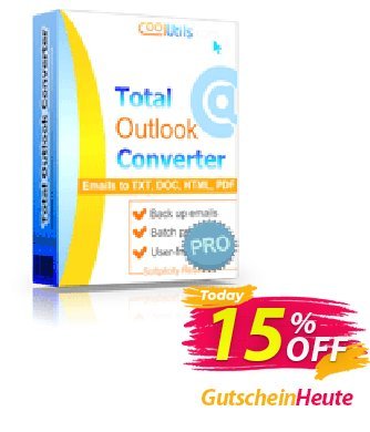 Coolutils Total Outlook Converter Pro (Site License) discount coupon 15% OFF Coolutils Total Outlook Converter Pro (Site License), verified - Dreaded discounts code of Coolutils Total Outlook Converter Pro (Site License), tested & approved