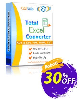 Coolutils Total Excel Converter (Commercial License) discount coupon 30% OFF Coolutils Total Excel Converter (Commercial License), verified - Dreaded discounts code of Coolutils Total Excel Converter (Commercial License), tested & approved