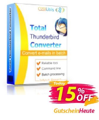 Coolutils Total Thunderbird Converter Pro (Site License) Coupon, discount 15% OFF Coolutils Total Thunderbird Converter Pro (Site License), verified. Promotion: Dreaded discounts code of Coolutils Total Thunderbird Converter Pro (Site License), tested & approved