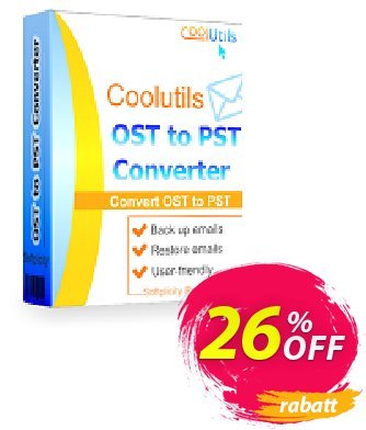 Coolutils OST to PST Converter (Commercial License) Coupon, discount 15% OFF Coolutils OST to PST Converter, verified. Promotion: Dreaded discounts code of Coolutils OST to PST Converter, tested & approved
