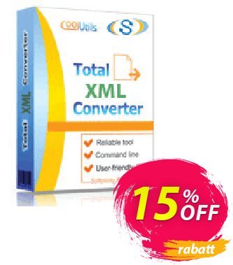 Coolutils Total XML Converter (Site License) Coupon, discount 15% OFF Coolutils Total XML Converter, verified. Promotion: Dreaded discounts code of Coolutils Total XML Converter, tested & approved