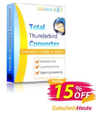 Coolutils Total Thunderbird Converter (Site License) Coupon, discount 15% OFF Coolutils Total Thunderbird Converter (Site License), verified. Promotion: Dreaded discounts code of Coolutils Total Thunderbird Converter (Site License), tested & approved