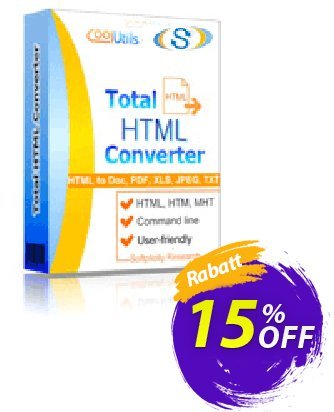 CoolUtils Total HTML Converter Coupon, discount 30% OFF JoyceSoft. Promotion: 