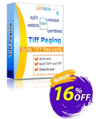 Coolutils Tiff Paging Coupon, discount 30% OFF JoyceSoft. Promotion: 