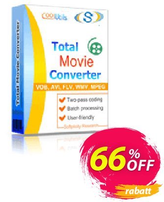 Coolutils Total Movie Converter Coupon, discount 30% OFF JoyceSoft. Promotion: 