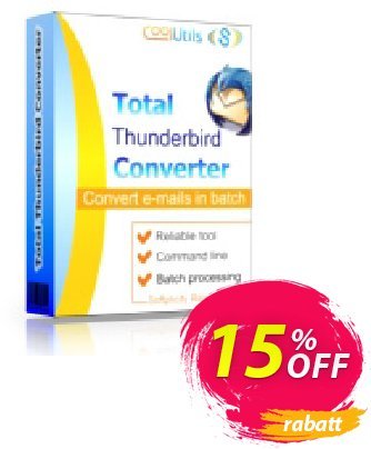 Coolutils Total Thunderbird Converter Coupon, discount 30% OFF JoyceSoft. Promotion: 