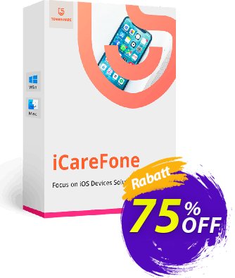 Tenorshare iCareFone - Lifetime License  Gutschein 75% OFF Tenorshare iCareFone (Lifetime License), verified Aktion: Stunning promo code of Tenorshare iCareFone (Lifetime License), tested & approved