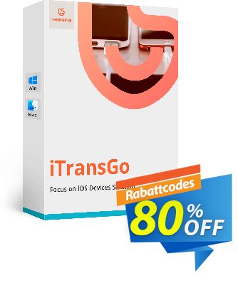 Tenorshare iTransGo for Mac - 1 year License  Gutschein 80% OFF Tenorshare iTransGo for Mac (1 year License), verified Aktion: Stunning promo code of Tenorshare iTransGo for Mac (1 year License), tested & approved